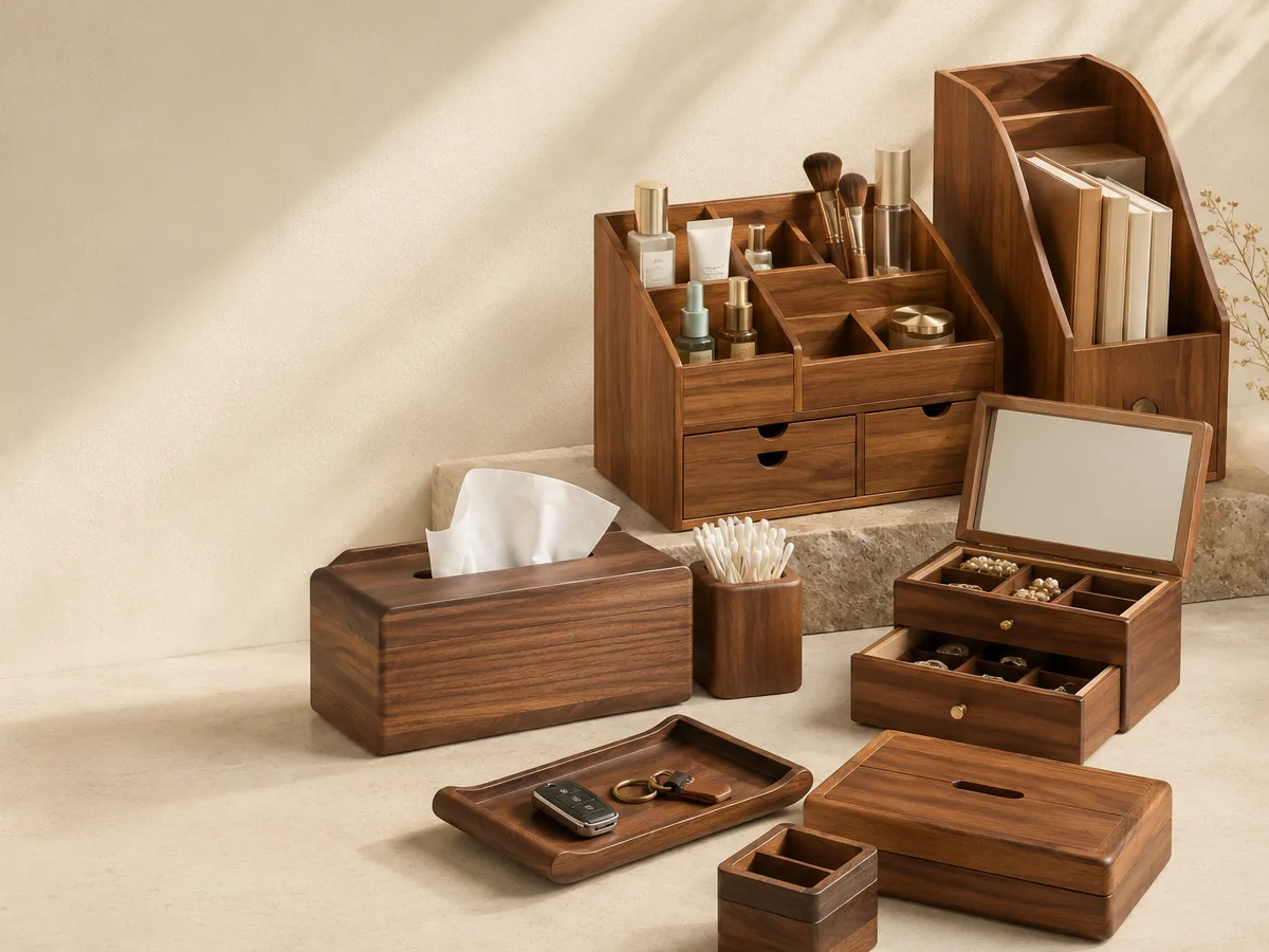Custom wooden storage and organizer products